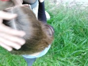 Japanese Kitty ❤️ 19 Year Old JAV Teen Gives Blowjob in Public UNCENSORED 14/16