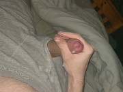 Slow motion cumshot at bedtime 10/16