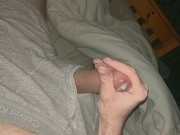 Slow motion cumshot at bedtime 6/16