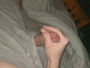 Slow motion cumshot at bedtime 8/16