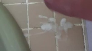 Horny guy masturbating with a cumshot