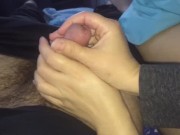 HORNY MILF GIVES NEIGHBOR A HANDJOB FOR HELPING HER MOVE 16/16