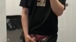 Feeling My Dick In Public Restroom