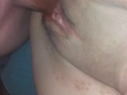 Period sex with my girl I cum on her pussy