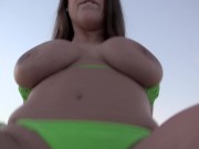 Angela White Big Tits Fucking on a Public Beach