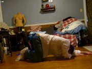 Letting Her Be In Charge For Once. Whips my Back With Belt . Looks Hot In her short skirt and Heels 2/16