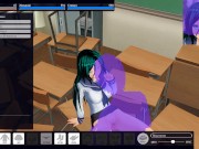 3D HENTAI schoolgirl masturbates in the classroom 9/16