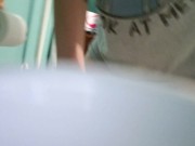 Nerdy Milf Pissing into A Wad of TP Before bed 11/16