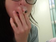 Nerdy Milf Pissing into A Wad of TP Before bed 15/16