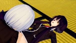 FUTA DATE A LIVE Kurumi X Tohka and Origami Tobiichi (3D HENTAI)