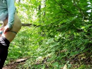 Smoking Hiker Puts On A Menstrual Pad 8/16
