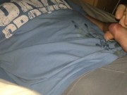 Shooting my load in my mates bed 13/16