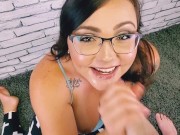 CoyWilder-- taking a big facial with my new glasses 