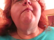 Gum chewing and blowing by Naughty Nurse Vicki 1/16