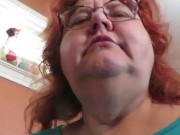 Gum chewing and blowing by Naughty Nurse Vicki 16/16