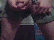 Ripping my cock from my CK boxers and shooting load 8/16