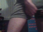 Ripping my cock from my CK boxers and shooting load 9/16