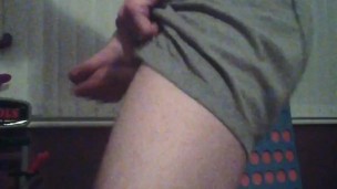 Ripping my cock from my CK boxers and shooting load