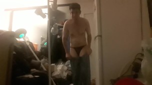 Sissy Femboy Chrissy Shows Off in Thong Panties