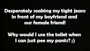 Alice - Wetting myself in public while our female freind watches me from the car! ;)
