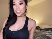 Sexy Asian Fans Star and Instagram Model Trucici Rides a Dildo and Does Resistance Role Play 1/16