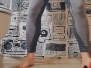 Horny and Desperately Wetting Gray Spandex 13/16