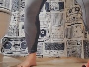 Horny and Desperately Wetting Gray Spandex 8/16