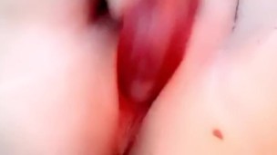 Stretching my tight pussy 