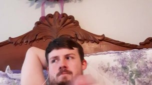 Just laying in bed playing with myself 
