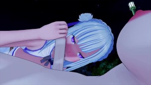 My next Life as a Villainess （FUTA）Maria Campbell X Re:Zero Emilia (3D Hentai)