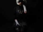 2B fingers her new sillicone pussy trailer