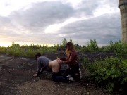 Публично трахнула своего мальчика на крыше заброшки 7/16