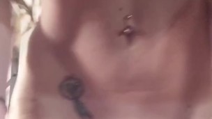 Little tweaker slut gets off standing up with toys hot and fast