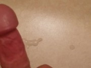 Stroking my cock until I explode before shower time