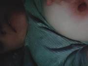 Playing with my tits missing daddy