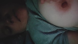 Playing with my tits missing daddy