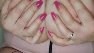 Preparing my massive tits for your cum, milf, bbw