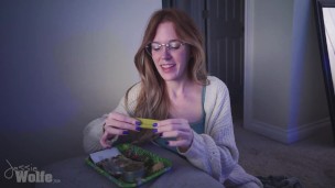 Redhead stoner girlfriend gives you JOI while smoking.... Sweet dominatrix