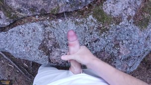 Risky jerk-off in a park. Massive POV cumshot | Johann Wood