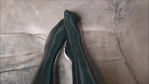 Shiny Latex Rubber Legs (ASMR)