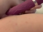 SLUT moans with dildo in ASS