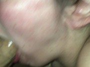 19yo highschool dropout slut drooling with Daddy's dick down her throat • 2nd throatjob of the day 5/16