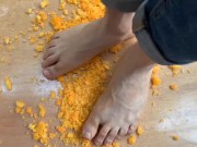 Crushing cheetos with my feet