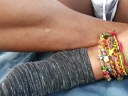 In a PUBLIC PARK Sexy LATINA in Micro Shorts Caught Touching Her Pussy - CANDID 4/16