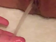 College girl who’re plays with her piss in the shower