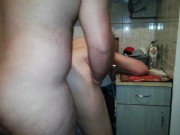 Studenta curva fututa in bucatarie de unul cu pula mare si groasa 7/16