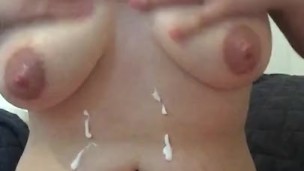 Rubbing lotion on my body 