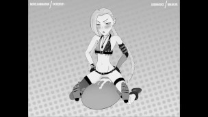Jinx has fun with Robo-dicks (with sound by Mikaelya)