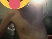 Cumshot on my chest at my mates house 16/16
