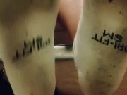 My stepsisters dirty socks I wore.. It smells like cheese! 3/16